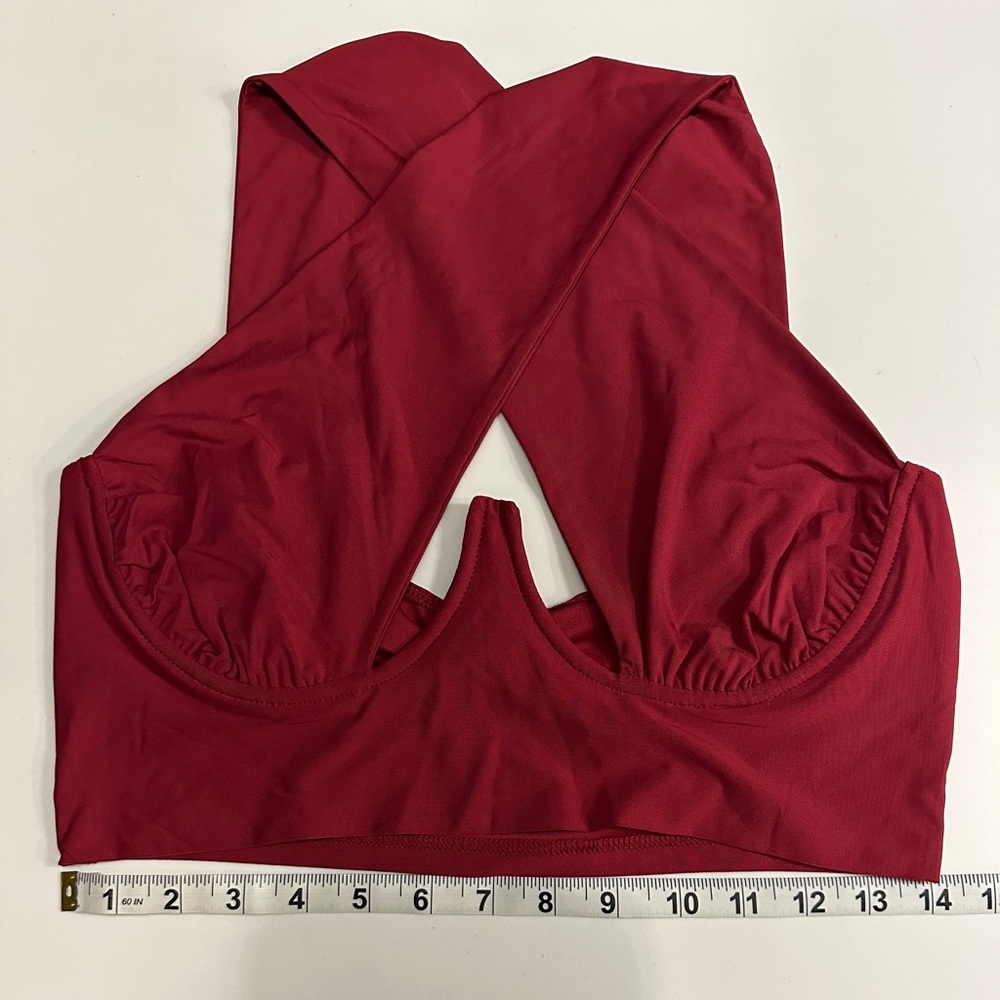 SHEIN Cross Wrap Crop Tank Top
